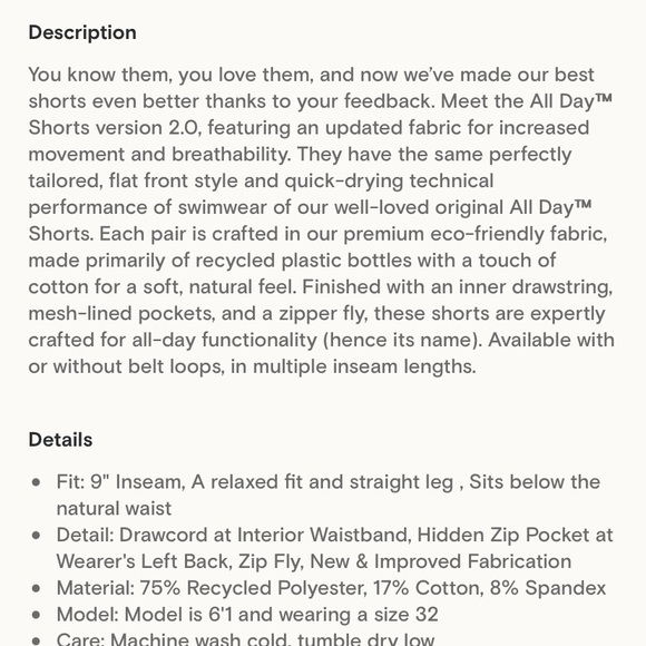 Faherty Brand All Day shorts size 31. - Picture 3 of 5